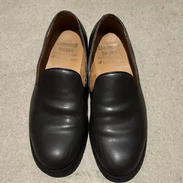 SHIPS JET BLUE 가죽 슬립온 브라운 26cm