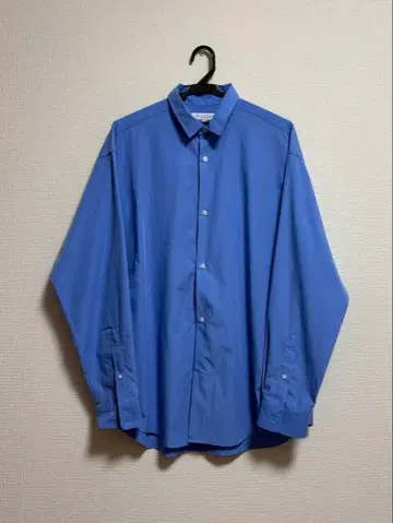 브로드 레귤러 카라 셔츠 L 블루 유나이티드 애로우즈 구매