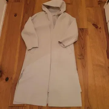 3way 후드 부착 라이트 그레이 롱 코트