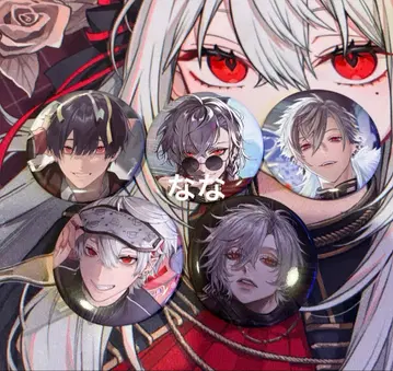 니지산지 Kuzuha 2 랜덤 캔뱃지 5개 세트