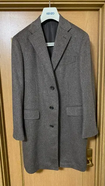 UNITED ARROWS 체스터 코트 브라운 하운드 투스