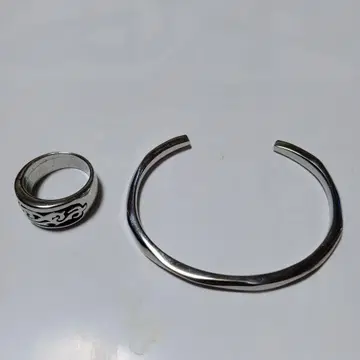 실버제 뱅글과 반지 세트