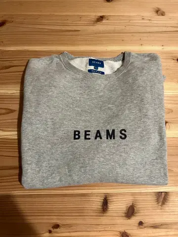 BEAMS 그레이 맨투맨 트레이닝복