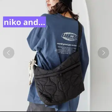 niko and - 퀼트 숄더백 / 블랙