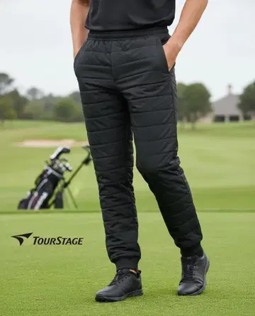 새상품 투어 스테이지 브릿지스톤 블랙 퀼팅 절개 방풍 팬츠/LL