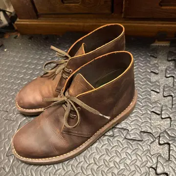 클락스 처카 부츠 가죽 천연 가죽