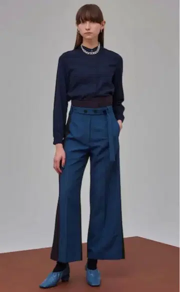 아지메 벨티드 바이컬러 팬츠 UNITED TOKYO