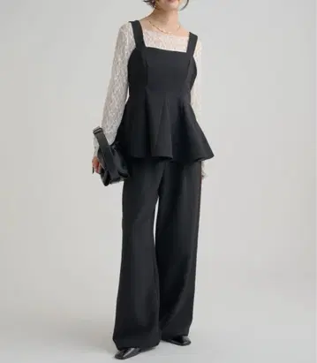 트위드 페플럼 뷔스티에 셋업