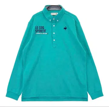 르 꼬끄 스포르티브 터콰이즈 긴팔 피케 셔츠
