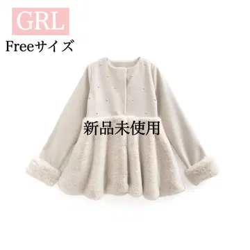 [ GRL ] 2Way 퍼 페플럼 숏 기장 코트[kz578]