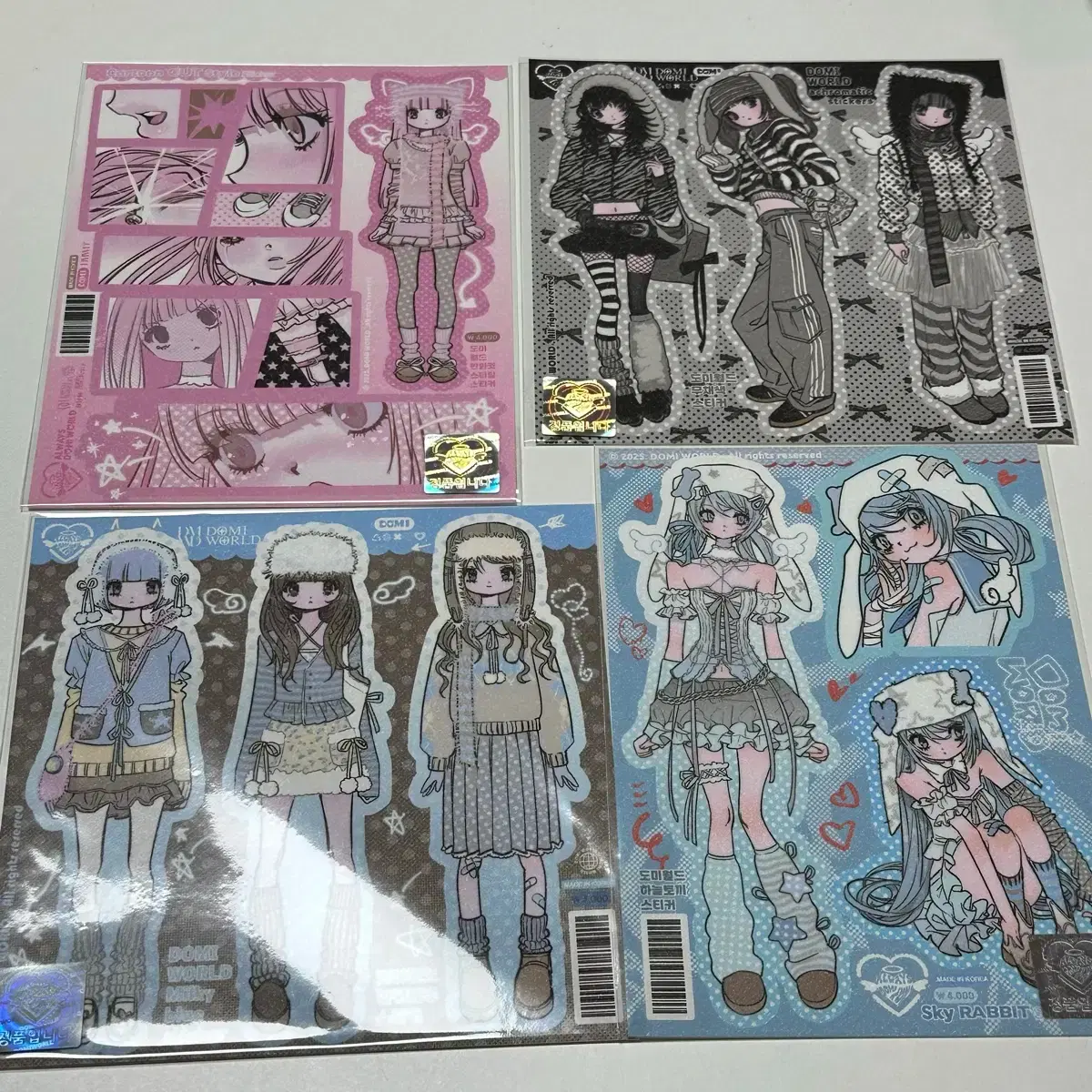 (Genuine) Domiworld sticker 4 types bulk