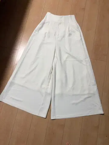 Mystrada 화이트 와이드 팬츠 38