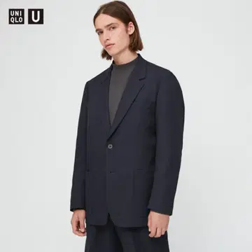 UNIQLO U 테일러드 자켓 팬츠 세트 블랙 셋업