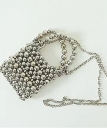 [새상품급] 실버 미니 숄더백