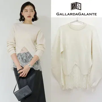 GALLARDAGALANTE 25주년 기념 아이템 레이스 콤비 니트 wt