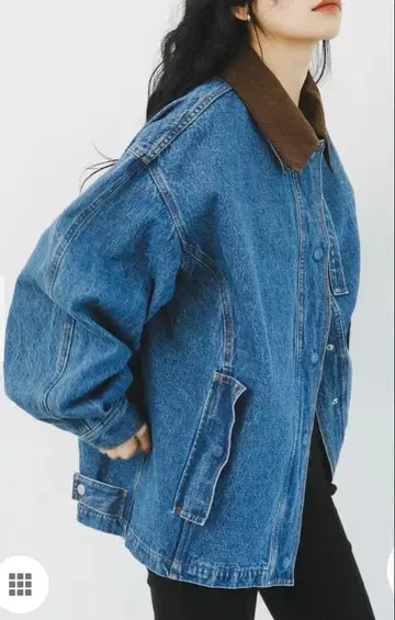 2WAY 컬러 데님 블루종 L.BLUE 택 포함 새상품 KBF