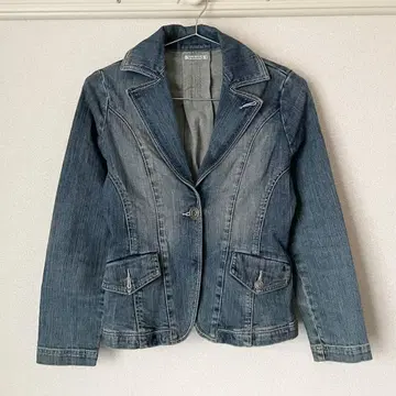 데님 블루 테일러드 자켓 y2k