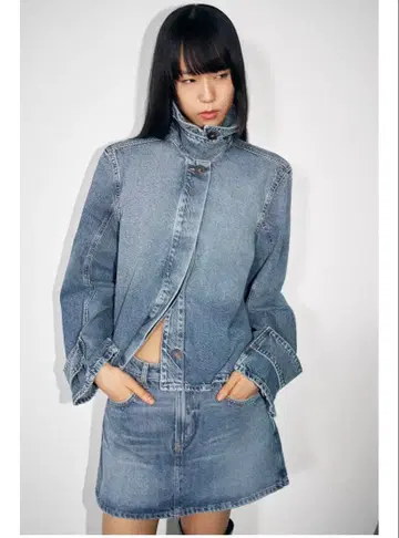 TRF 데님 하이넥 자켓 인기 완판