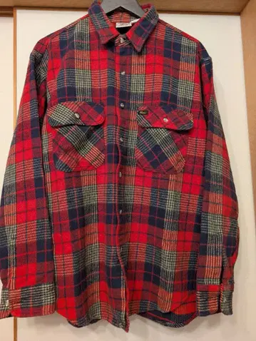 프렌티스 플란넬 체크 셔츠 빨간색