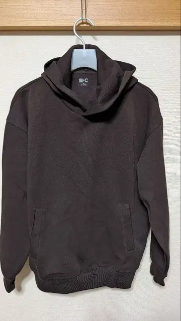 유니클로C 맨투맨 오버 사이즈 풀 후드티 다크 브라운 M