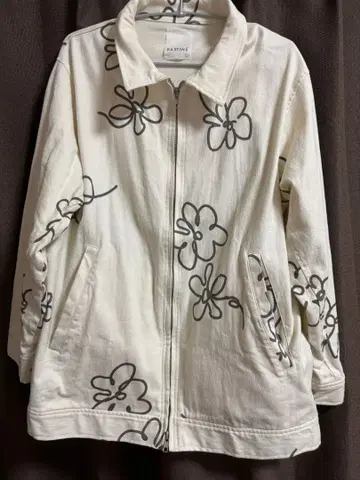 Kastane 플라워 프린트 집업 블루종 아우터