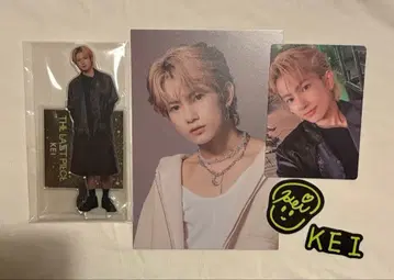 라스피 KEI 아크릴 스탠드 엽서 포토 카드 네임 스티커