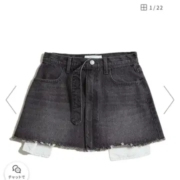 컨버스 [ HL ] 데님 미니 랩 스커트