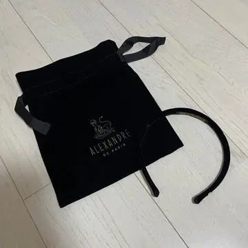 ALEXANDRE DE PARIS 헤어 머리띠 블랙