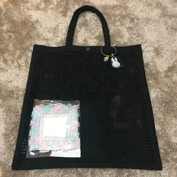 친자와 레이스 토트백 손수건 덤 키링 miffy