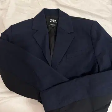 ZARA 네이비 스트라이프 테일러드 자켓