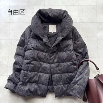 자유구 새틴타프타 숏 기장 다운 코트 방한 아우터 38 사이즈