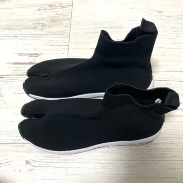 니트 타비 부츠 블랙