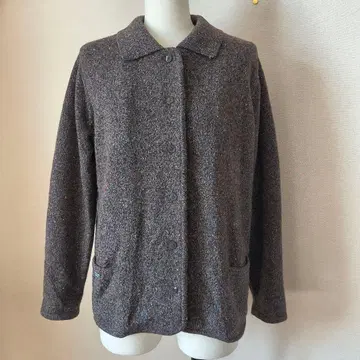 마드모아젤 논논 니트 자켓 가디건 브라운 38