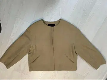 슬라브 노카라 자켓 - 워셔블 방주름