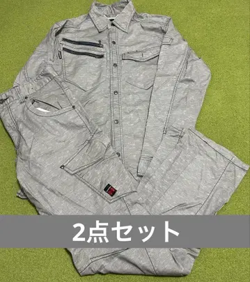 그레이 작업옷 자켓 팬츠 상하의 2세트 L 사이즈