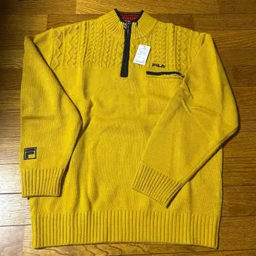 미사용 FILA 휠라 하프 지퍼 니트 남성용 골프 LL
