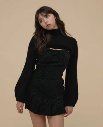 ANDMARY Twiggy 트위드 미니 드레스