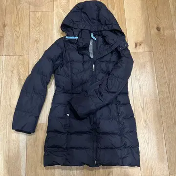 add 후드 부착 롱 다운 코트