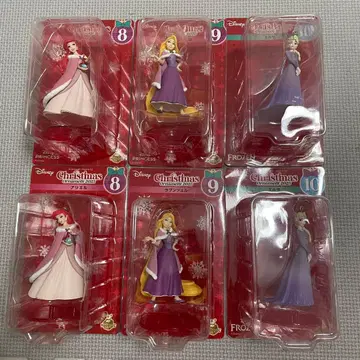 디즈니 프린세스 크리스마스 피규어 6체 세트