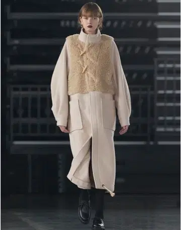 DOUBLE FACE FAUX SHEARLING DUFFEL COAT