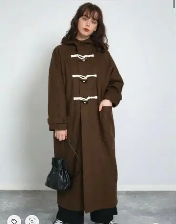 Factor= 롱 더플 코트 브라운