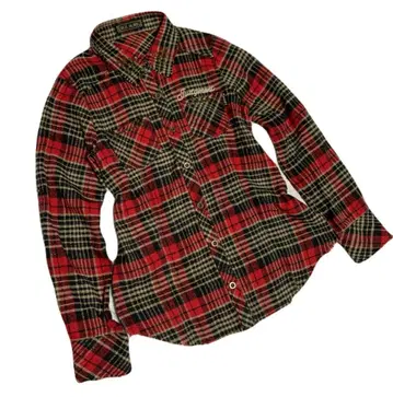 y2k 헤이세이 갸루 CECIL McBEE 스터드 자수 체크 셔츠