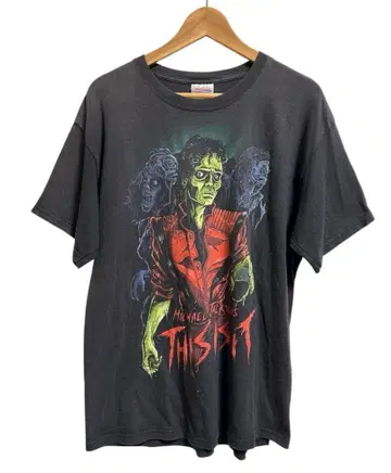 레어 2009년 마이클 잭슨 추모 반팔 티셔츠 L 블랙