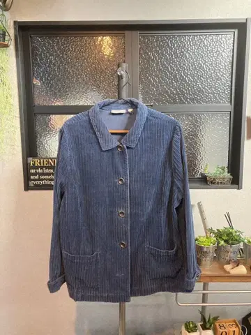 90s USA 빈티지 굵은 폭 코듀로이 자켓 네이비 XL