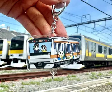 랩핑 기차 키링 나미스케 루미네쿠보 JR 동일본