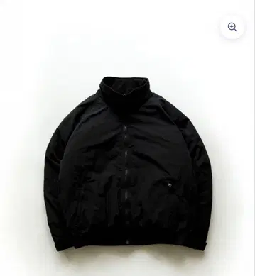 블랙 나일론 플리스 자켓