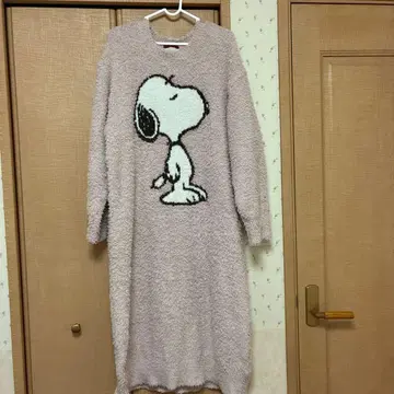 스누피 자수 롱 룸웨어