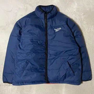 90s 리복 육중한 다운 자켓 리버서블 L 블루