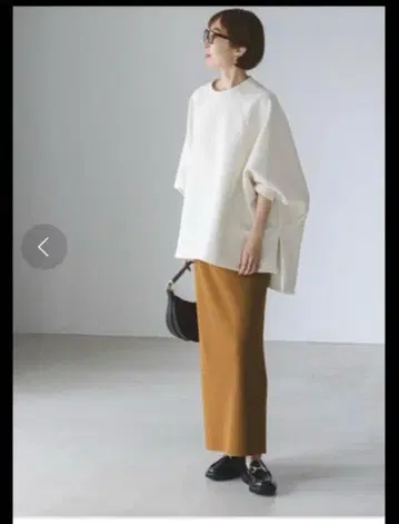 Noble 골지 타이트 스커트 38 카멜