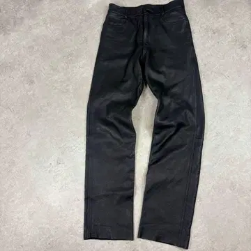 Bee 가죽 팬츠 트라우저 카우 가죽 소가죽 천연 가죽 M 블랙